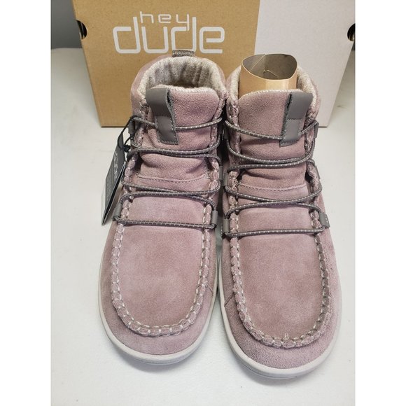 Hey Dude Eloise Suede Bootie Antique Rose Women's Size 8. Brand New In Box. - Picture 3 of 7